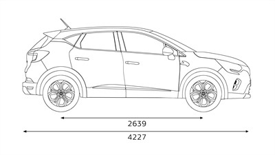 Captur R.S. Line E-Tech Hybrid - dimensions